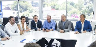 Seguridad: Achával junto al ministro Berni.