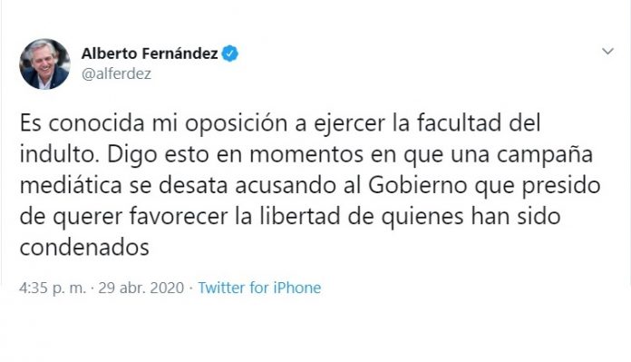 contra indulto 2 alberto fernandez contra indulto de presos