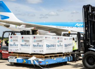 Comienza el operativo para traer a la Argentina cinco millones de dosis de Sputnik V Llegada avión Sputnik V cinco millones