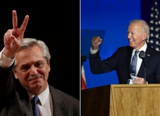La felicitación de Alberto Fernández a Joe Biden y a Kamala Harris por su asunción en Estados Unidos biden alberto