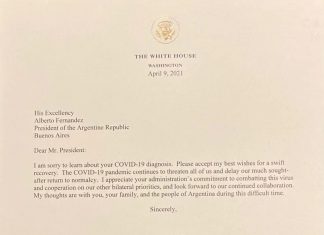 Joe Biden le envió una carta a Alberto Fernández Carta Biden