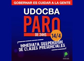 UDOCBA: paro y pedido de suspensión de clases presenciales suspensión de clases