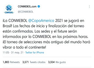 La Copa América no se disputará en Argentina, se jugará en Brasil Brasil copa américa
