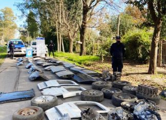 Allanamiento en Monterrey: dos delincuentes detenidos y autopartes recuperadas autopartes