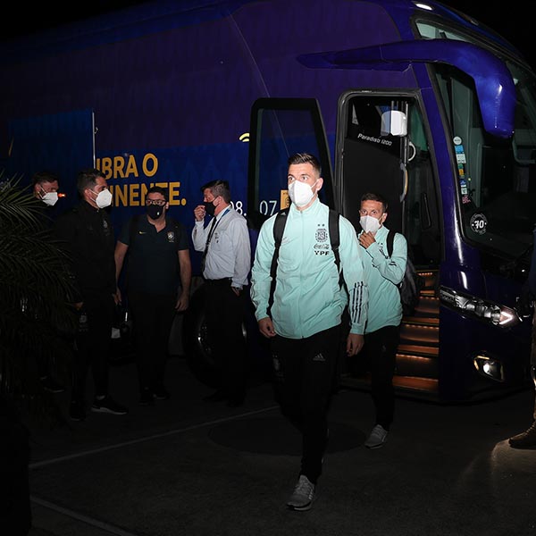 Arrirbo selección Selección Argentina llegó a Brasil