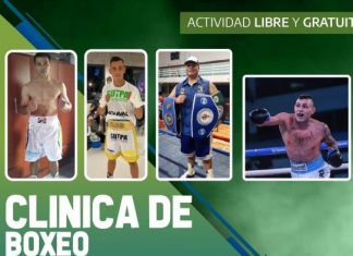 Clínica de boxeo en el barrio Peruzzotti Clínica de boxeo
