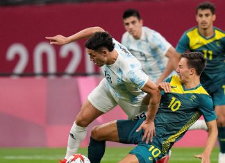 Juegos Olímpicos: la Sub 23 de fútbol masculino perdió ante Australia en su partido debut Sub 23