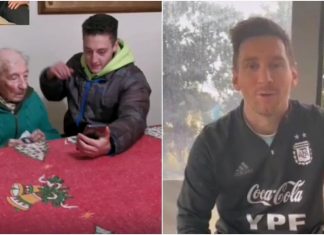 Messi envió un saludo a un hombre de 100 años que anota todos sus goles en un cuaderno saludo a un hombre de 100 años