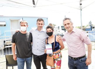 El ministro de Desarrollo de la Comunidad, Andrés Larroque, visitó Pilar Andrés Larroque