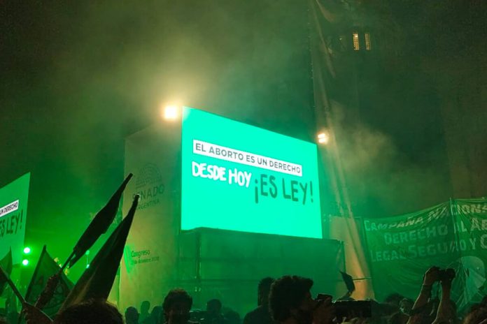 Ley aborrto legal 1 año sanción de la Ley de Interrupción Voluntaria del Embarazo
