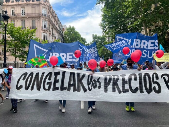 nueva marcha reclamando congelamiento de precios y suba de ingresos Libres del Sur: nueva marcha reclamando congelamiento de precios y suba de ingresos