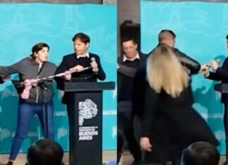 Kicillof recibió a la mujer irrumpió su acto en Brandsen Kicillof recibió a la mujer irrumpió su acto en Brandsen