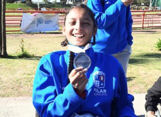 Pilar disfrutó de un lunes a pura medalla Atletismo PCD, Luciana Gómez medalla de plata