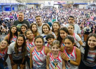 Achával acompañó a los jóvenes en el cierre de las Ligas Municipales de voley y de hockey