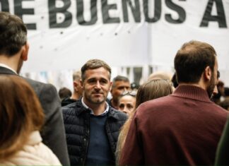 Achával participó de la movilización contra la Ley Bases