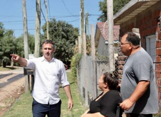 Achával recorrió la obra de ampliación de la calle Oliden Achával recorrió la obra de ampliación de la calle Oliden