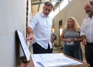 Achával recorrió el avance de obra del nuevo Centro de Salud de Astolfi Achával recorrió el avance de obra del nuevo Centro de Salud de Astolfi
