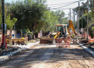 Achával recorrió las obras hidráulicas y de asfaltos de Del Viso Achával recorrió las obras hidráulicas y de asfaltos de Del Viso