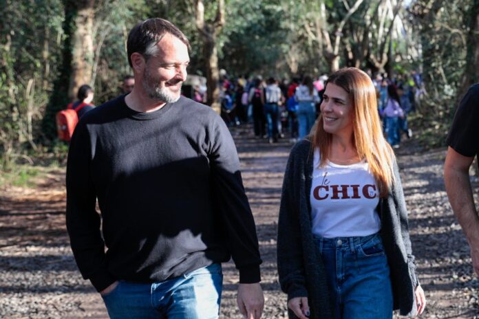 Soledad Peralta acompañó a las familias Soledad Peralta acompañó a las familias en el último fin de semana Parque Pilar Jurásico