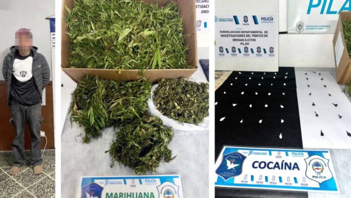 HKZKj1rWUAA9THg (1) Derqui: desbaratan un punto de venta de drogas y secuestran cocaína, marihuana y dinero en efectivo