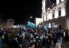 Pilar alentó a la Selección desde el Paseo del Centro Pilar alentó a la Selección desde el Paseo del Centro