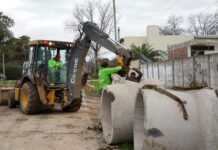 Lagomarsino: avanzan las obras hidráulicas para mejorar el escurrimiento pluvial Lagomarsino: avanzan las obras hidráulicas para mejorar el escurrimiento pluvial